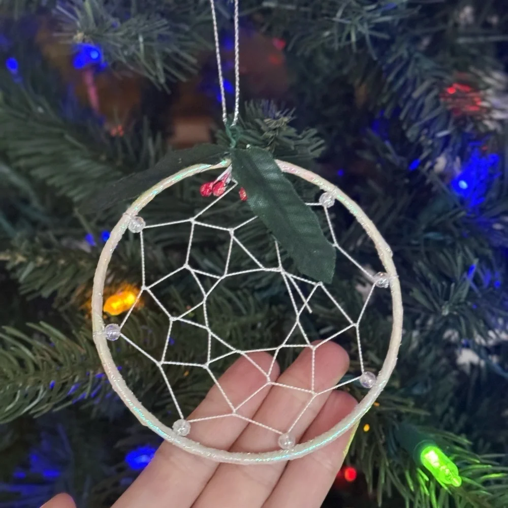 Green Dreamcatcher Holiday Ornament